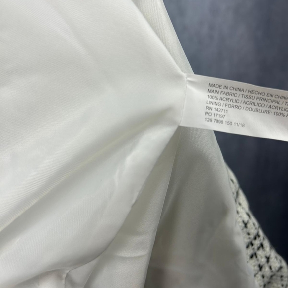 Eloquii Tweed Wrap Jacket Raw Hem Draped Woman Blazer Size 24 - Picture 6 of 11